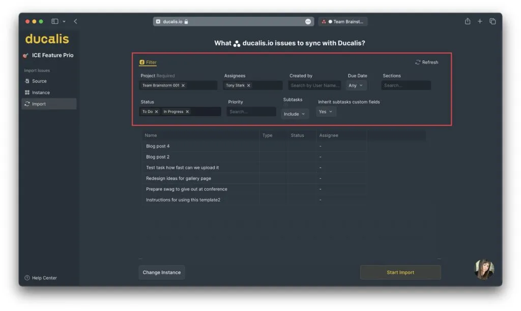 同期ルール設定インターフェース