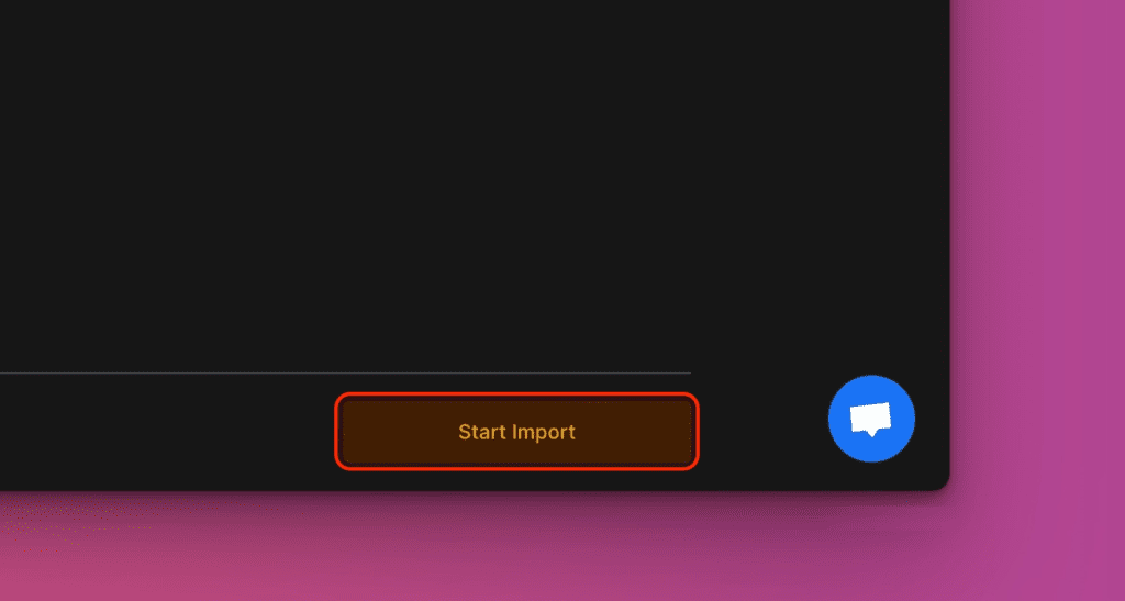 Schaltfläche Import starten
