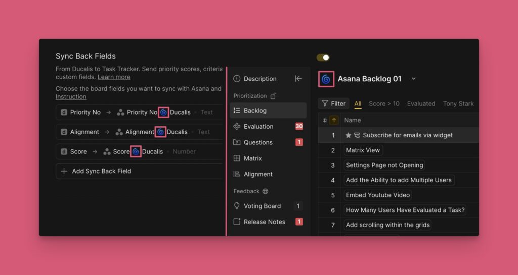 Board-Emoji-Einstellungen zur Identifikation benutzerdefinierter Felder