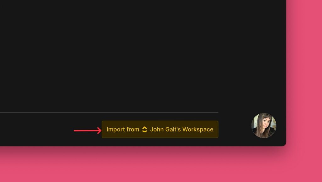 Aus Arbeitsbereich importieren-Button