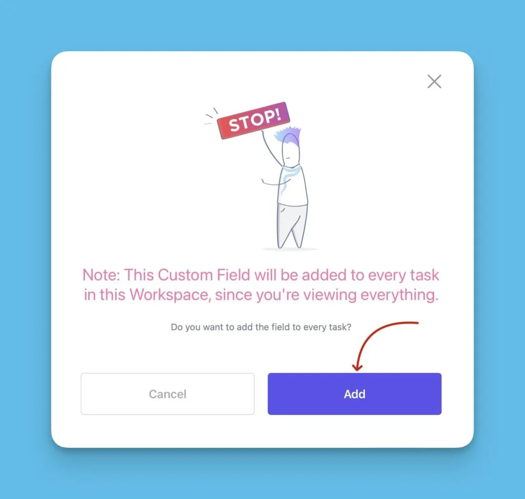 すべてのタスクに追加オプション