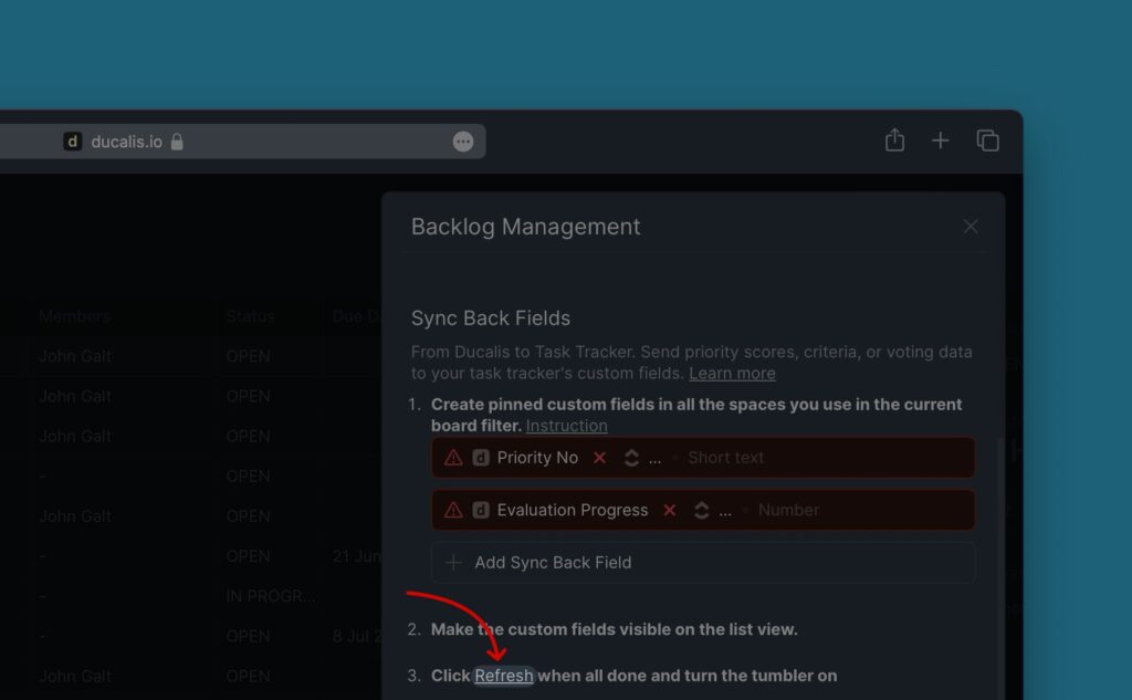 Aktualisieren-Schaltfläche