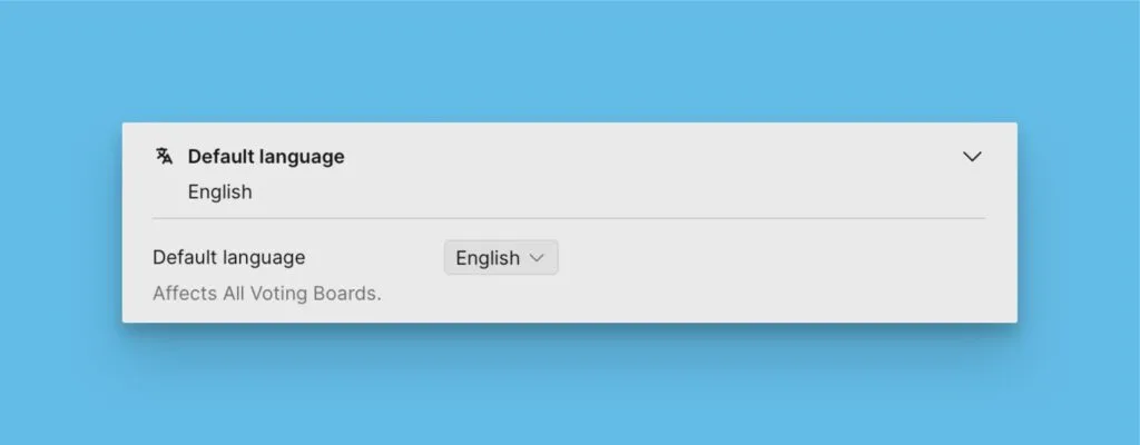 デフォルト言語セレクター
