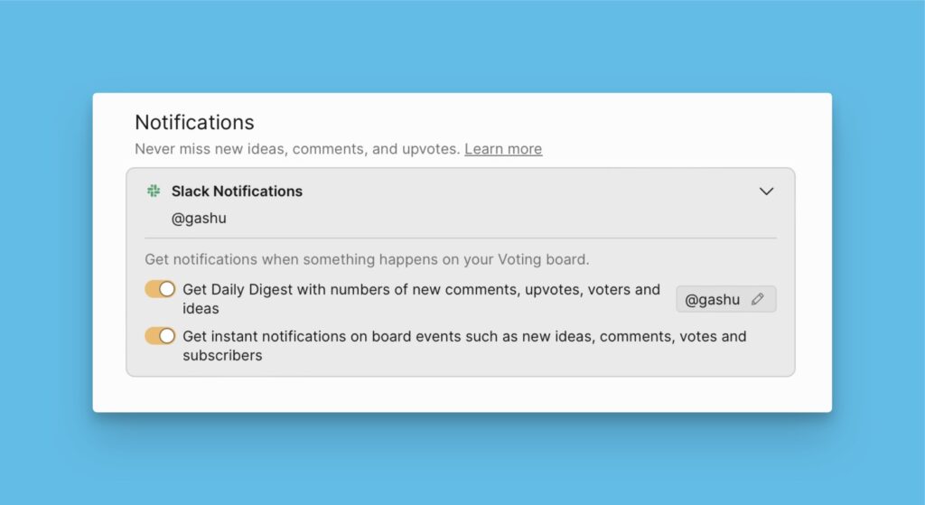 Slack-Integrationseinstellungen