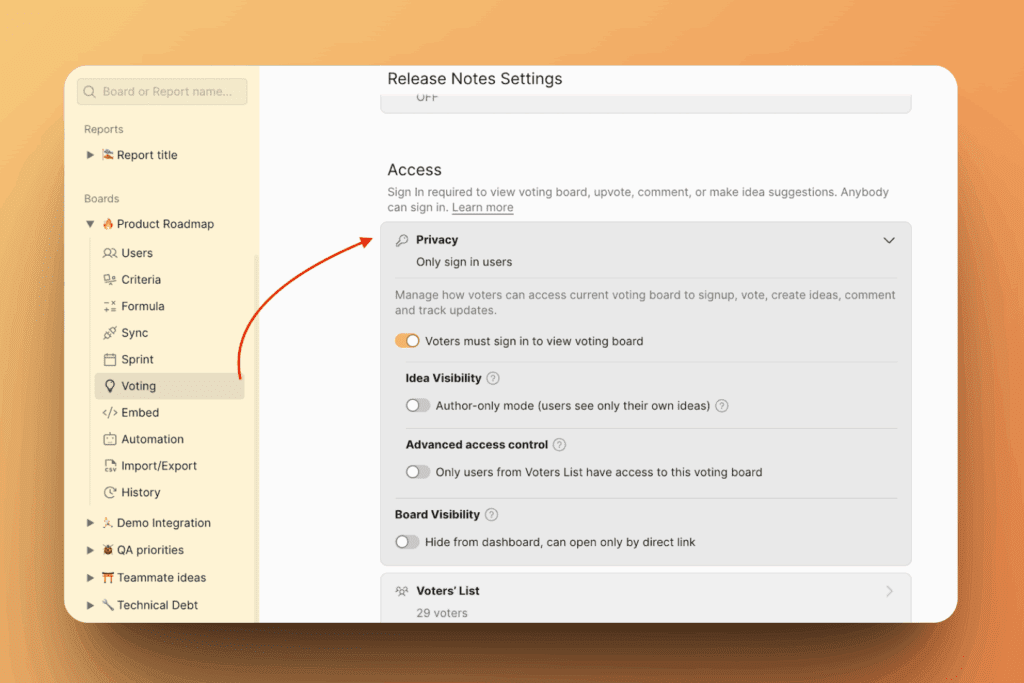 パブリックロードマップのアクセス制御設定