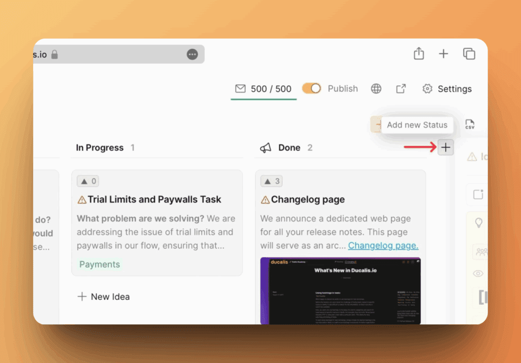 Status-Anpassungseinstellungen