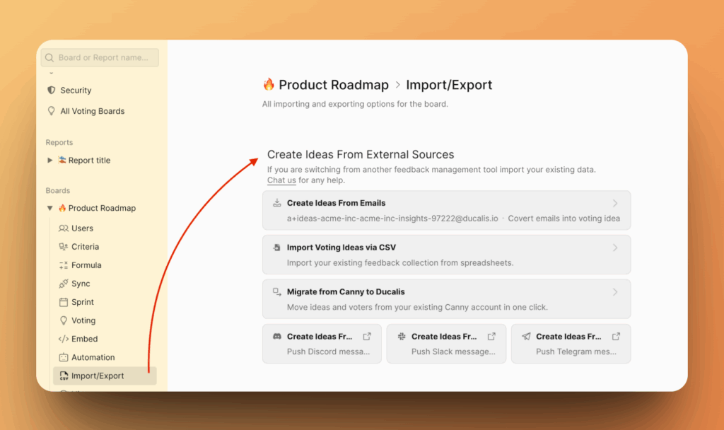 Ideen aus externen Quellen erstellen