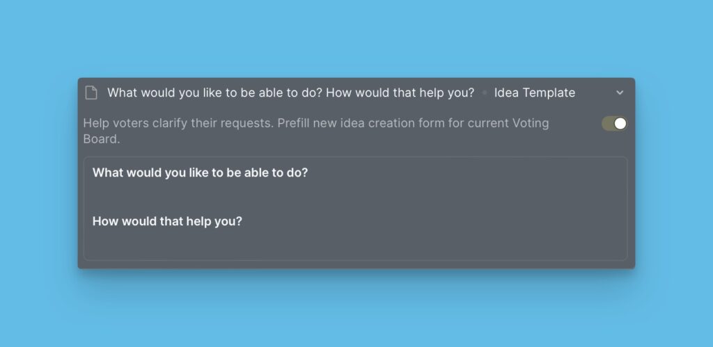Beispiel für öffentliche Ideen-Vorlage