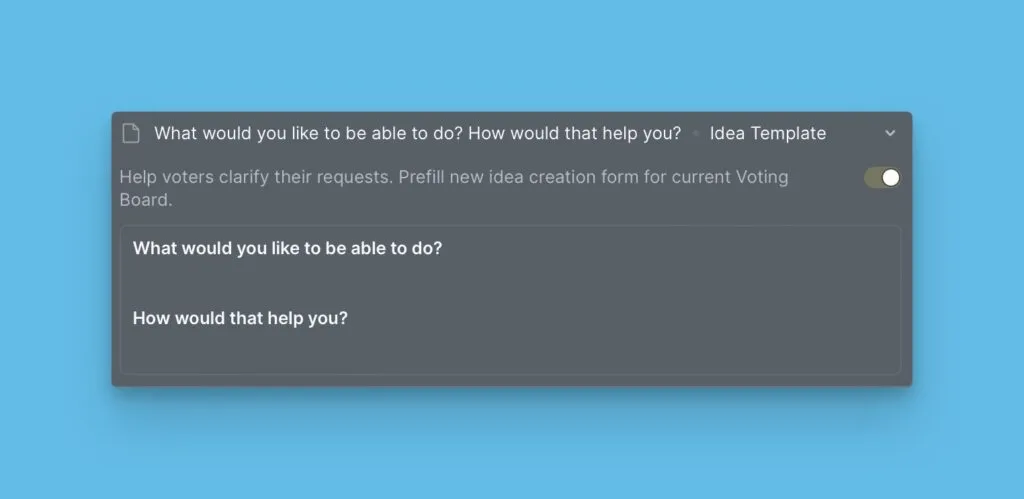 パブリックアイデアテンプレートの例