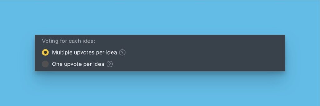 Konfiguration mehrerer Upvotes pro Idee