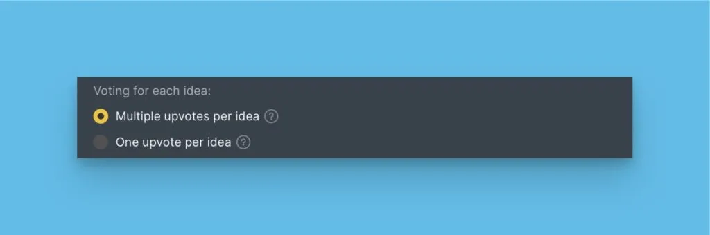 1 つのアイデアに複数票を投じる方式の設定