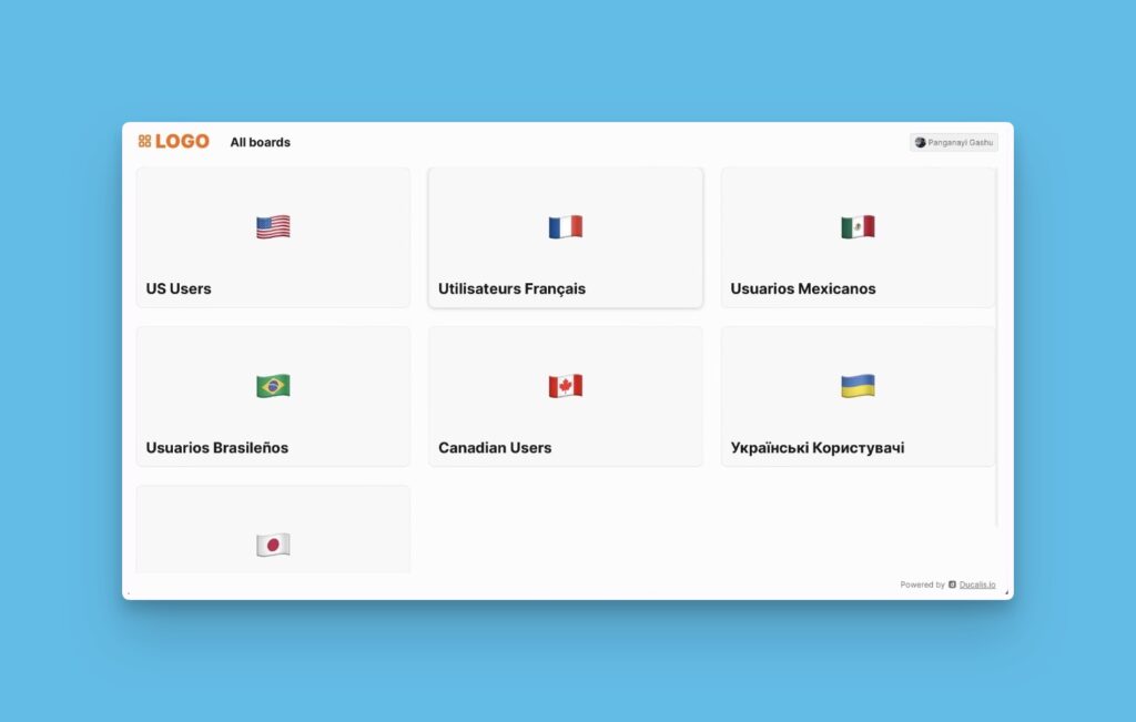 Mehrsprachige Voting Boards