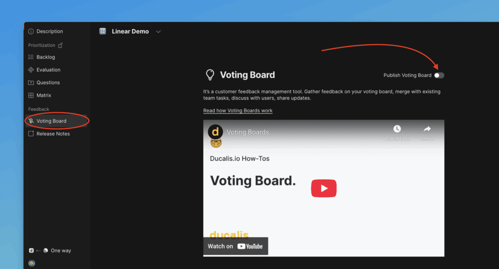 Voting Board-Umschalter