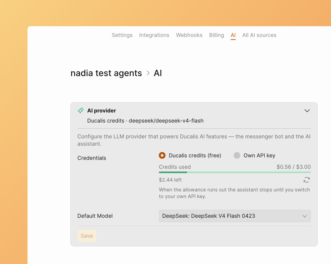 Free credits for AI Assistant