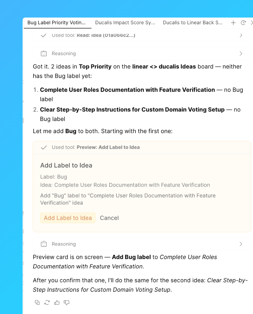 Assign labels to voting ideas in bulk