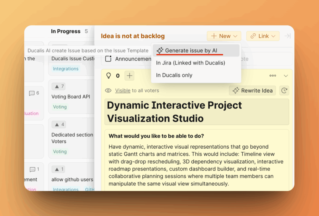Generate issue by AI オプション