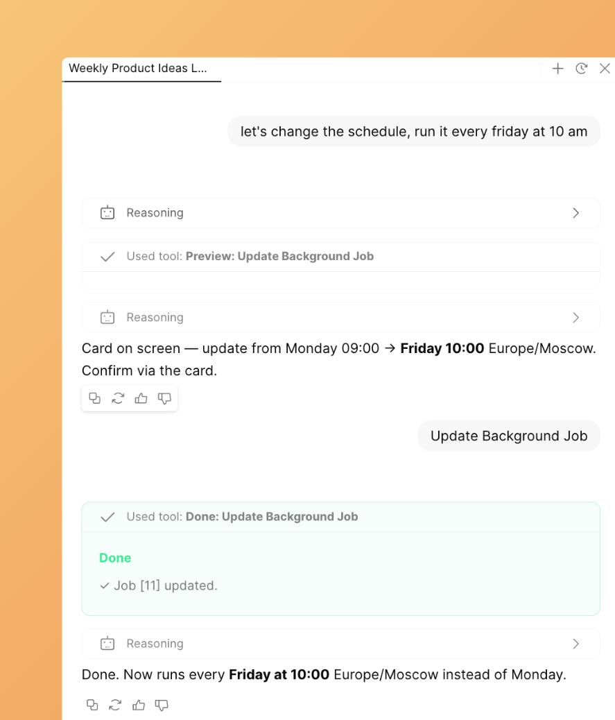 Job-Zeitplan über den Assistenten bearbeiten