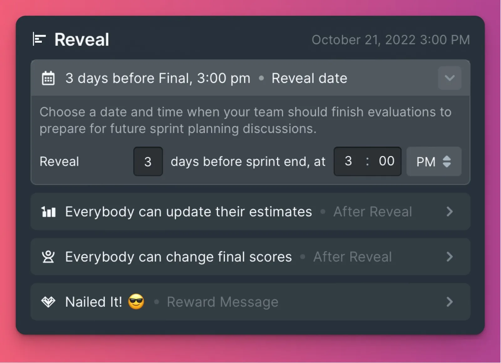 公開マイルストーンの設定