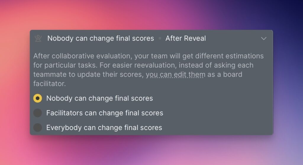 Berechtigungseinstellungen für Endergebnisänderungen