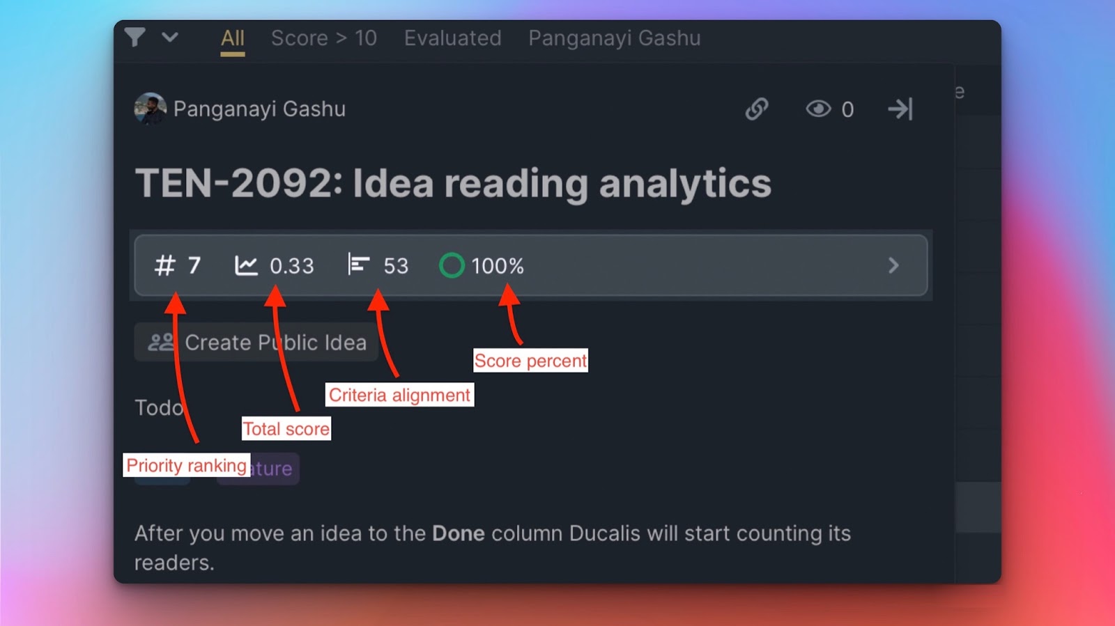 Minimierter Neubewertungsblock mit Vorschau