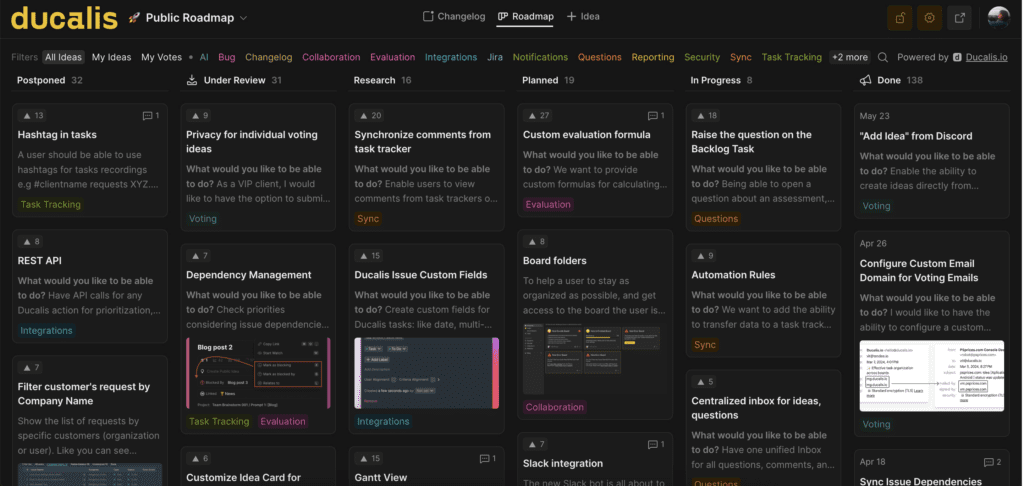外部投票者がアクセス可能な公開投票ボードビュー