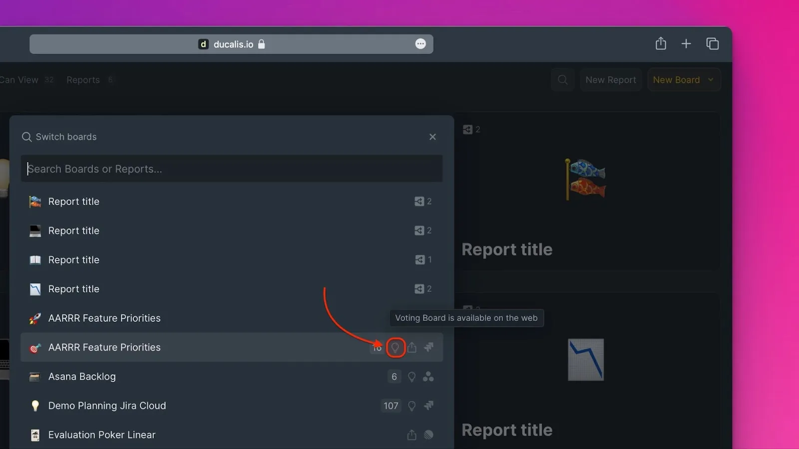 投票ボードインジケーターアイコン