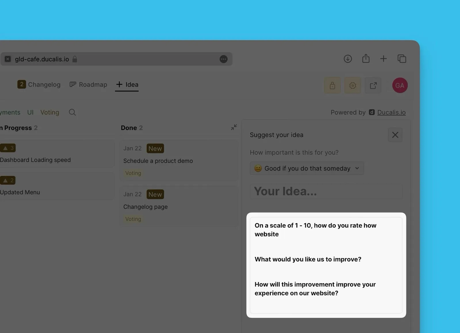 アイデアテンプレートの例
