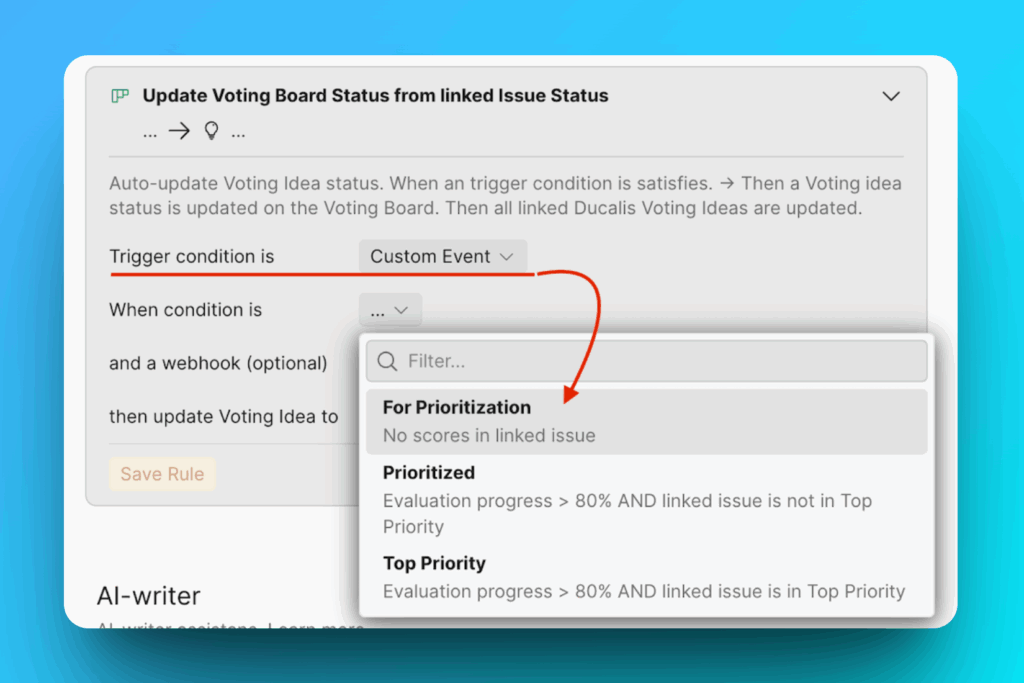 Custom Event conditions