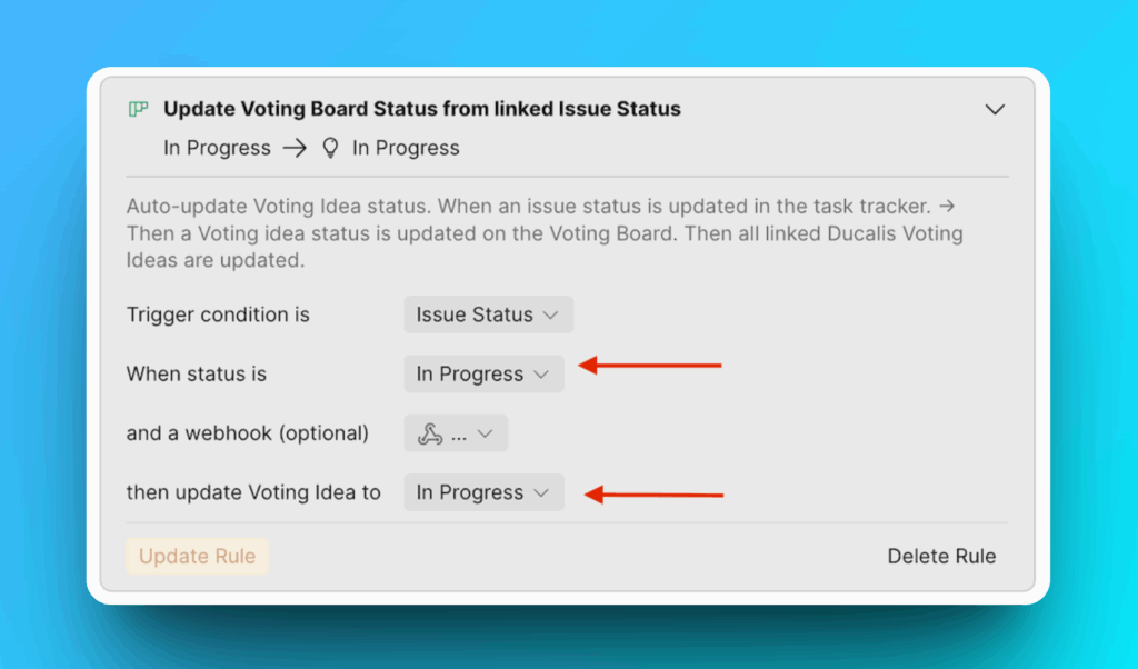 Example rule configuration