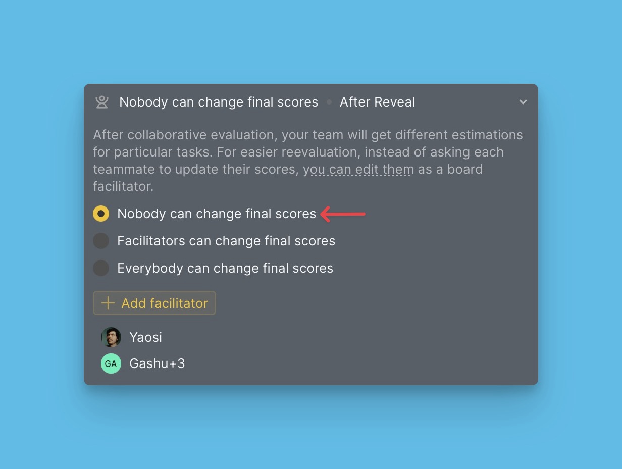 Restrict Final Score editing