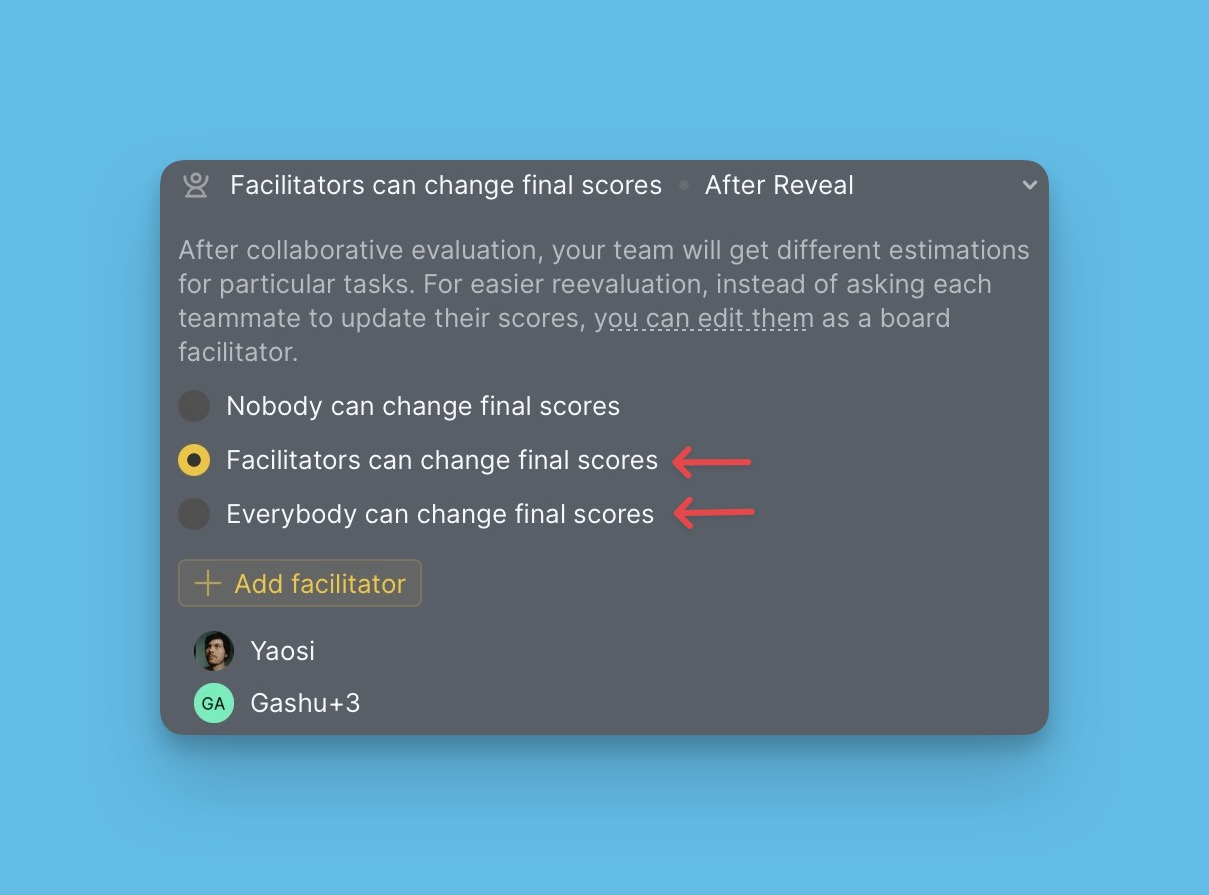 Final Score edit permissions