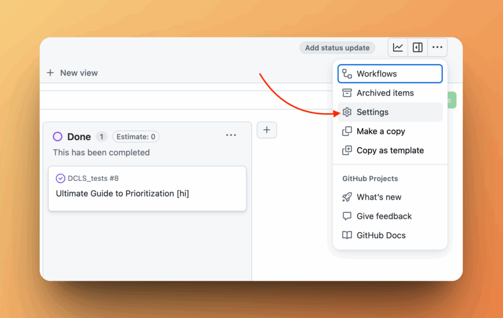 GitHub のカスタムフィールド設定