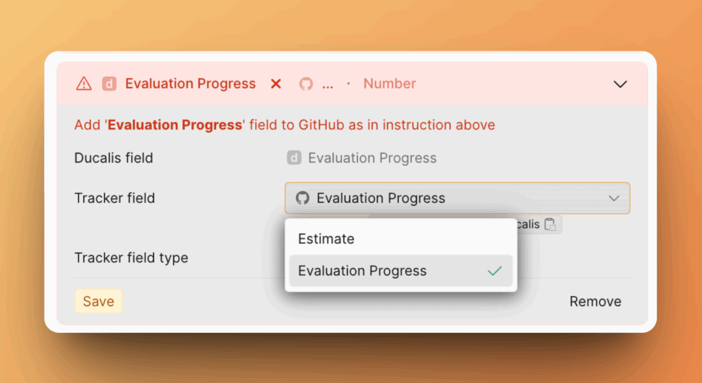 マッピングしたフィールドを選択して保存