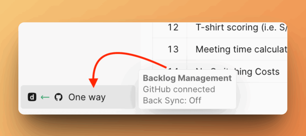 バックログ管理セクションの場所