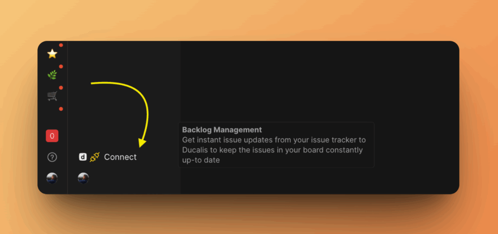 Standort des Connect-Buttons