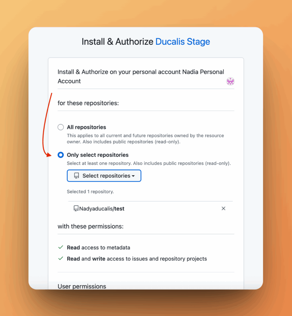 Auswahl bestimmter Repositories