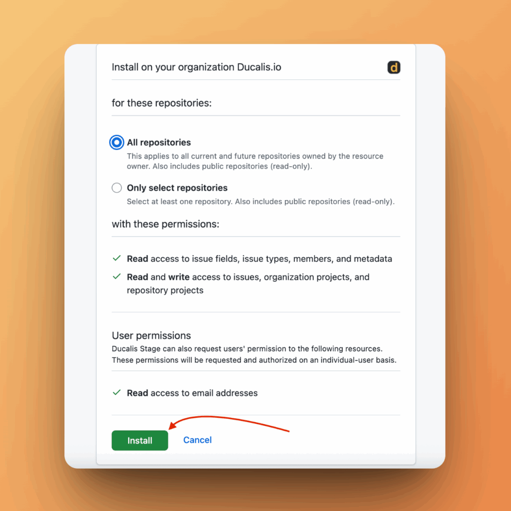 Installationsbestätigung