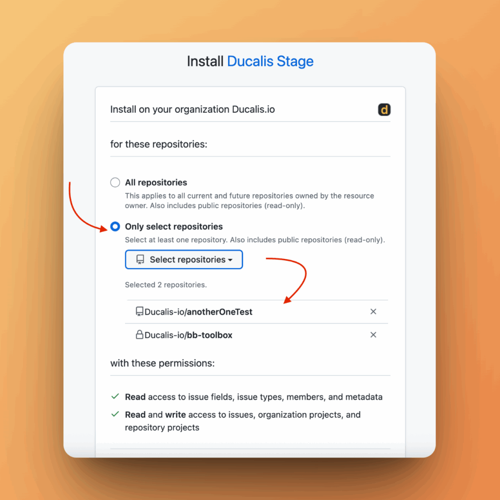 リポジトリ選択 - 特定のリポジトリ