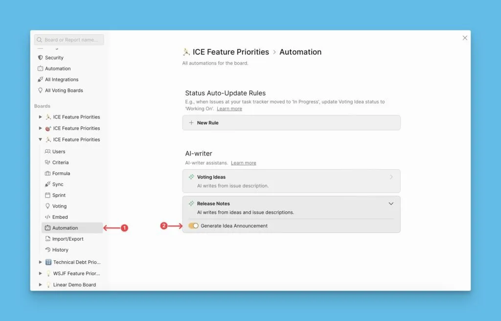 AI アナウンス生成を有効にする