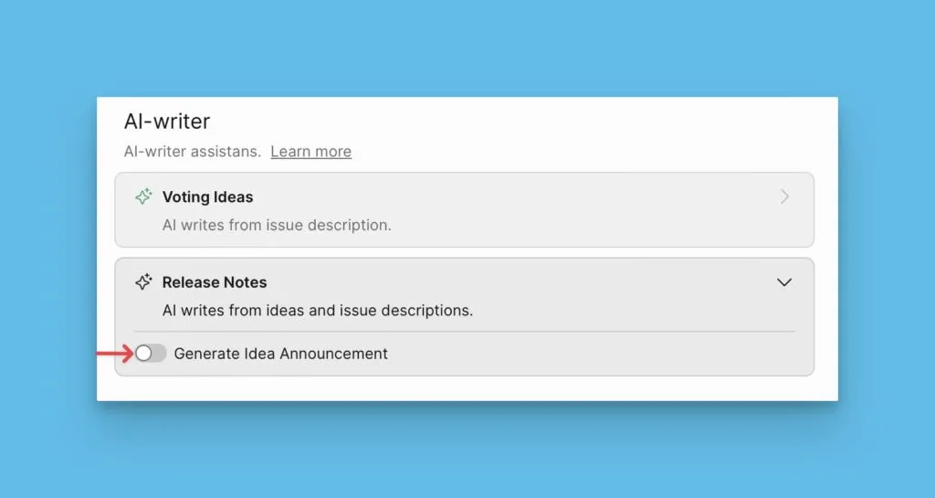 AI アナウンス生成を無効にする