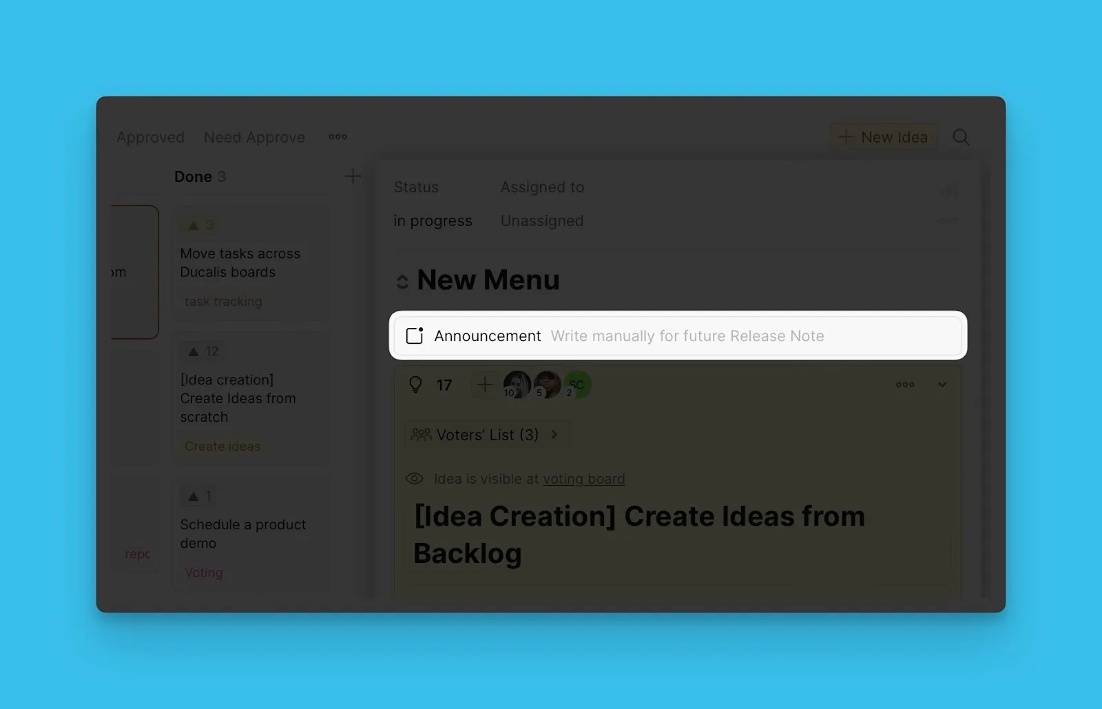 手動アナウンス作成