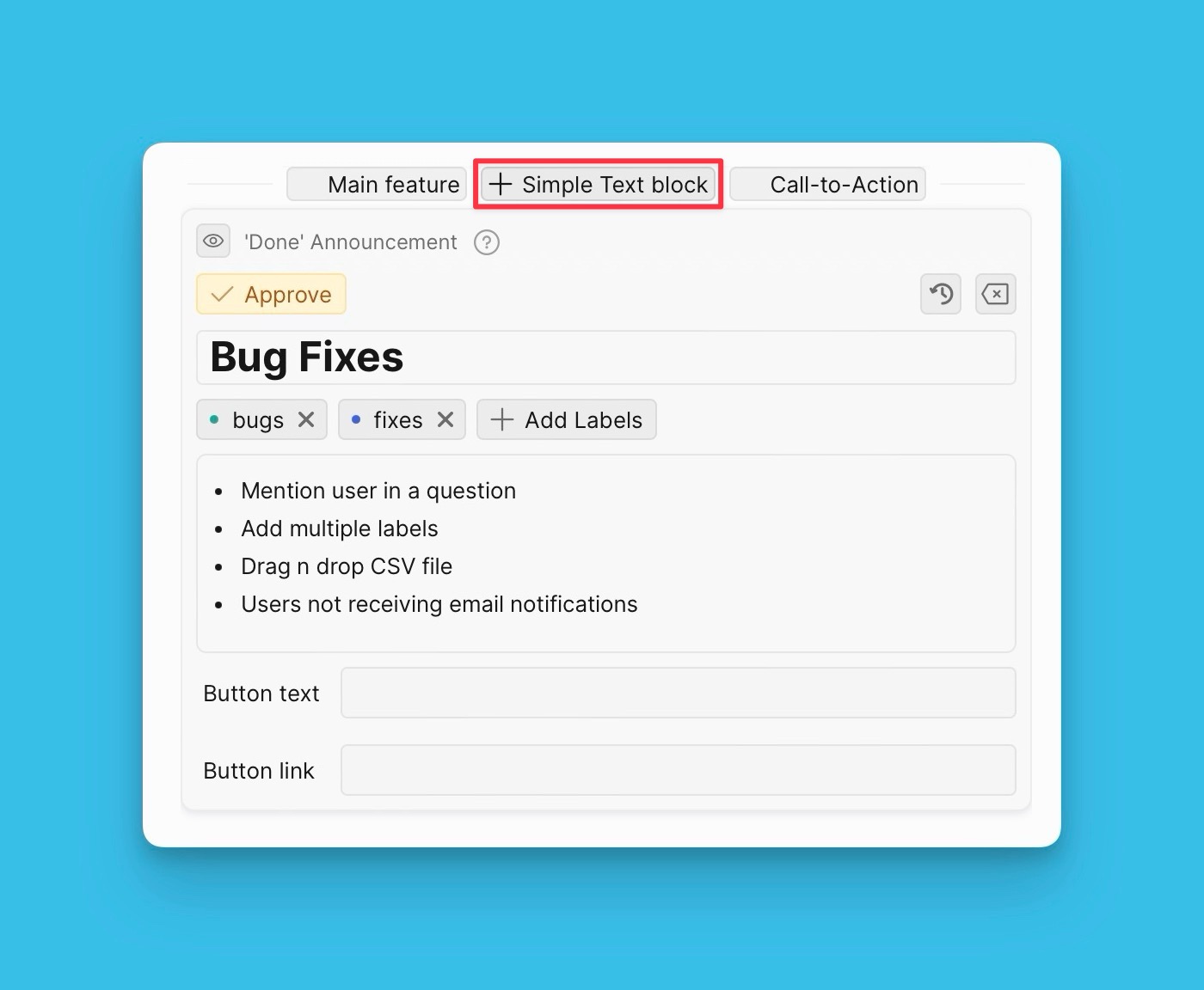 Simple text block example