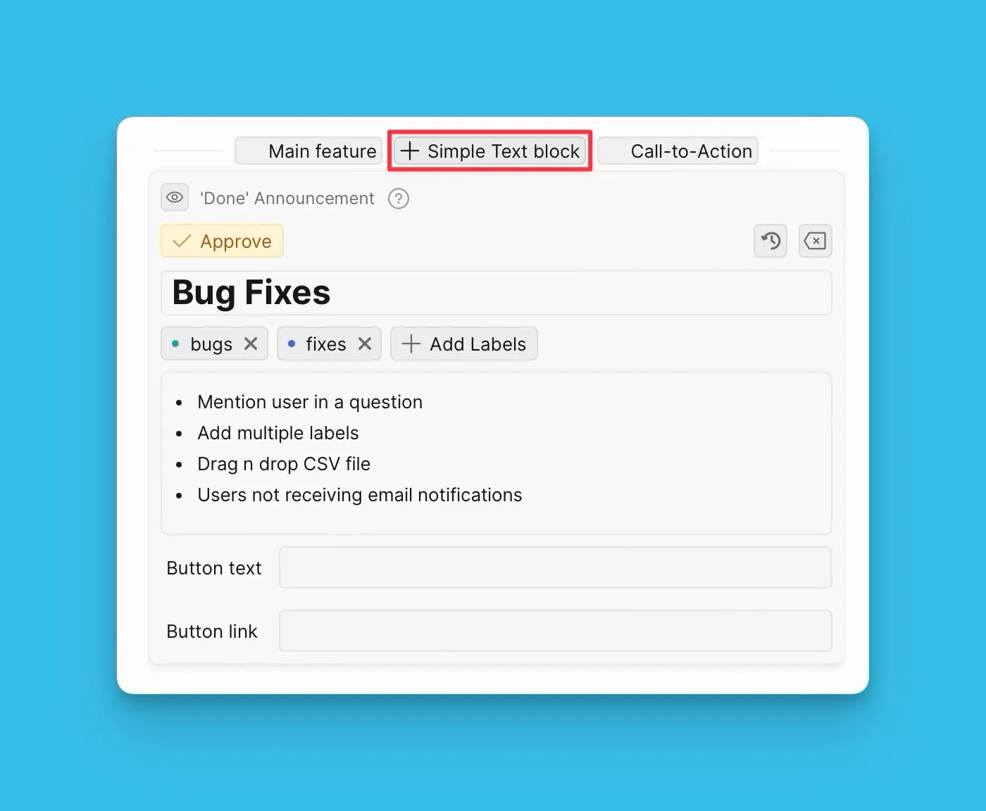 シンプルテキストブロックの例