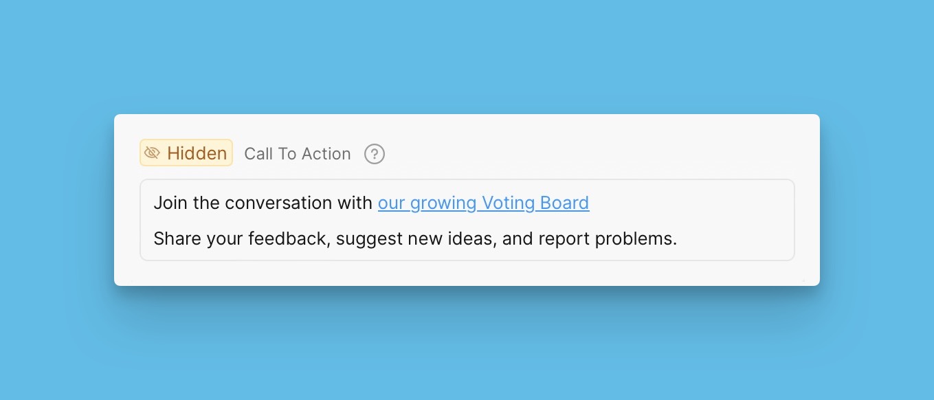 Call to action block example