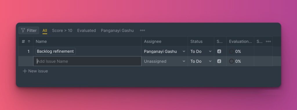 Inline-Erstellung von Vorgängen