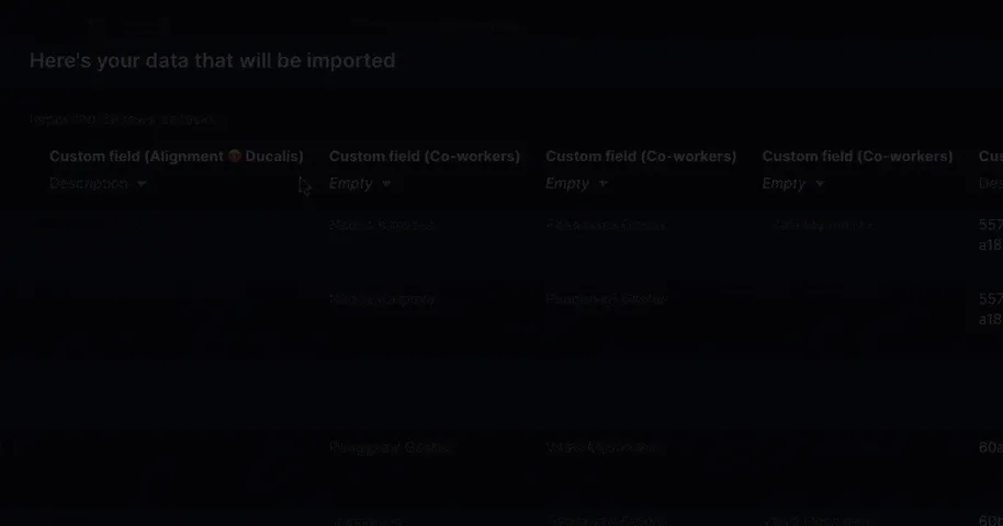 説明フィールドへの列の追加