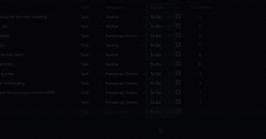 Einen neuen Status aus der Tabellenansicht erstellen
