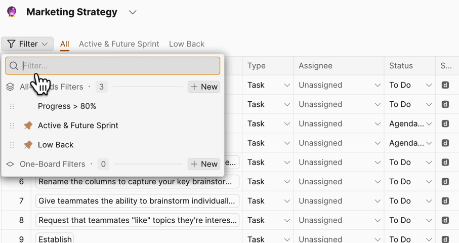 Issues nach Status Erledigt filtern