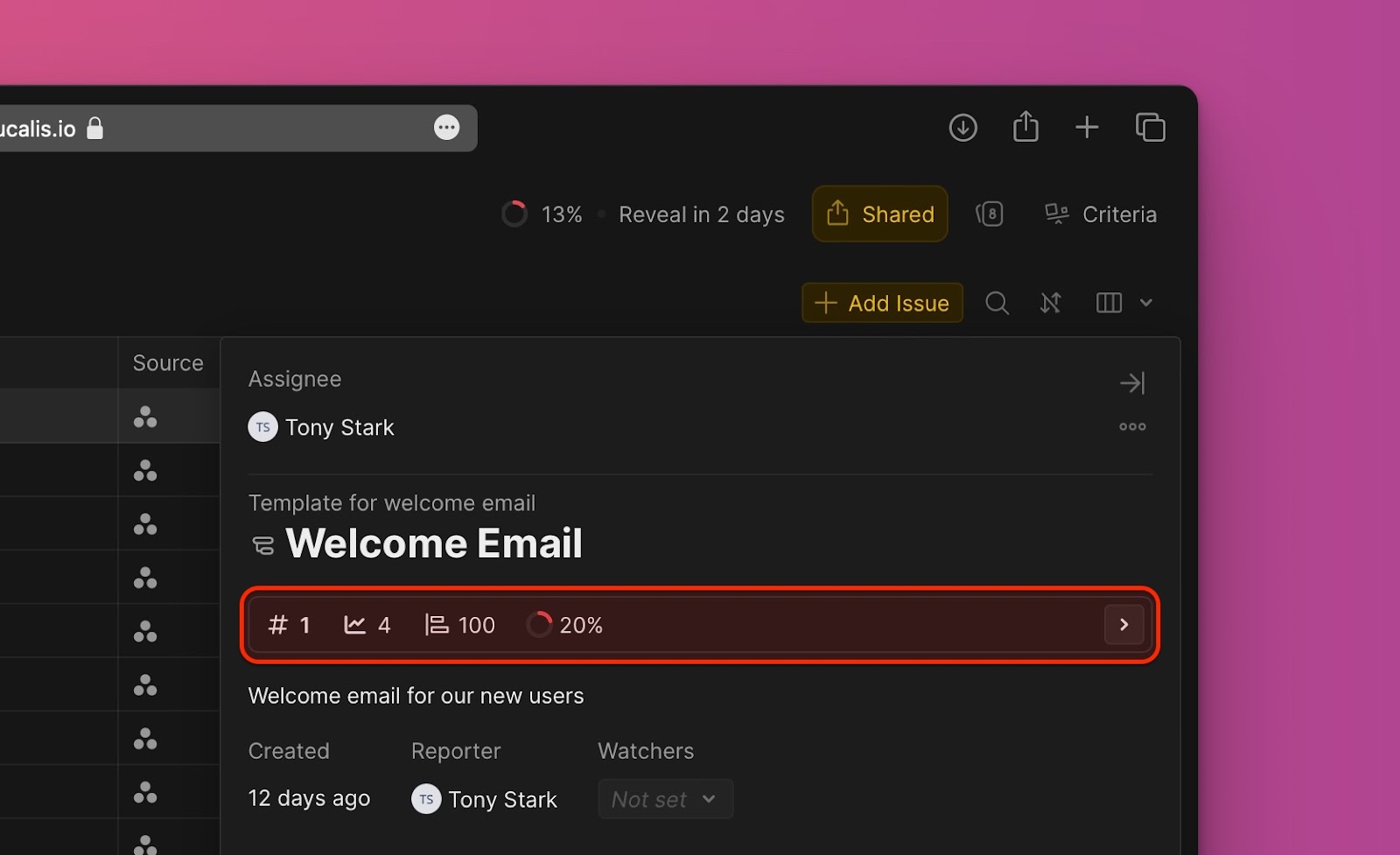 Erneuter Bewertungsblock in der Vorgangskarte