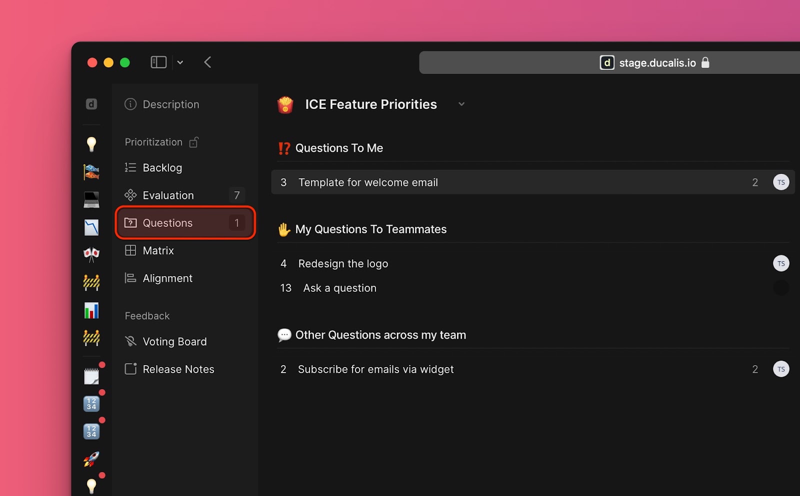 Seite Fragen mit allen Diskussionen
